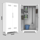 Metal Cleaning Storage Cabinet Double Door Clean Tools Lockers