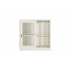 Glass Sliding Door Cupboard Full Height Fireproof Steel Office Cabinet