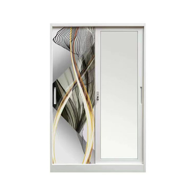 Double Doors Steel Clothes Storage Cabinet  Cold Rolled Steel Wardrobe Closets