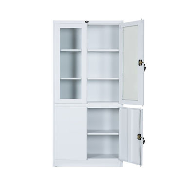 Steel Lockable Glass Door Filing Cabinet Metal File Storage cupboard ISO45001