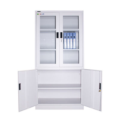 Steel Lockable Glass Door Filing Cabinet Metal File Storage cupboard ISO45001